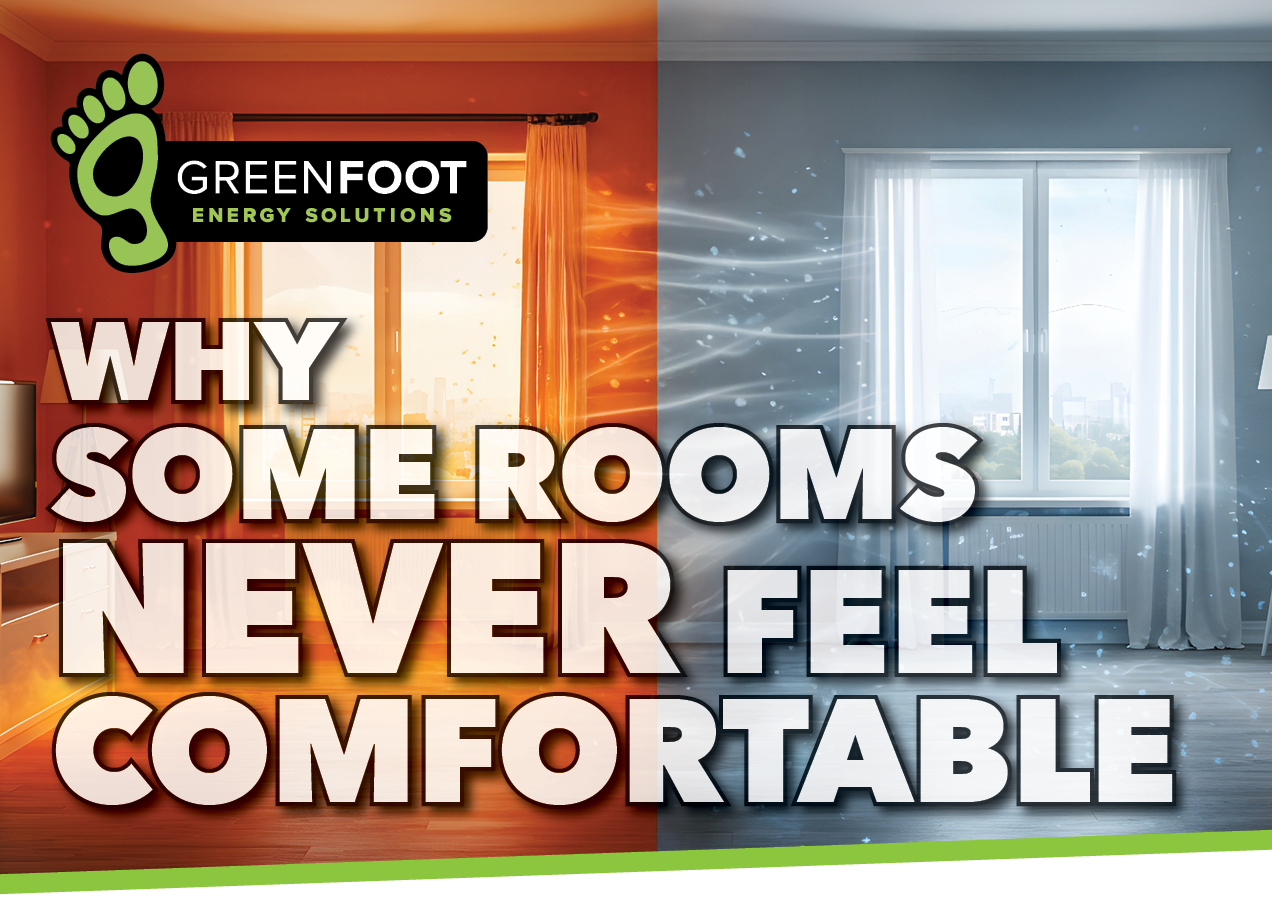 Why some rooms in your home never feel comfortable - split image showing hot and cold rooms