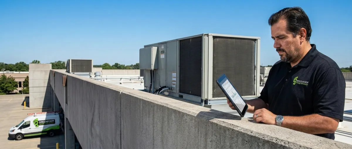 Commercial rooftop HVAC units maintained by Service-YETI